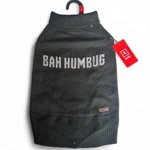 New Reddy Bah Humbug dog sweater L